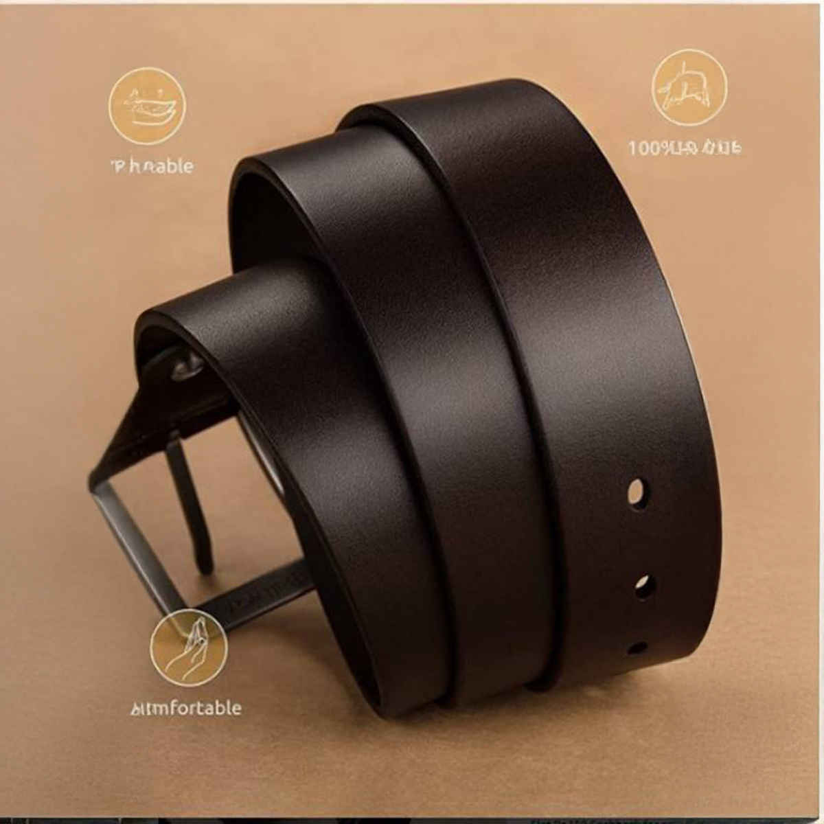 Kaezri Genuine Leather Brown Belt for Men | Ddkatabr - 36