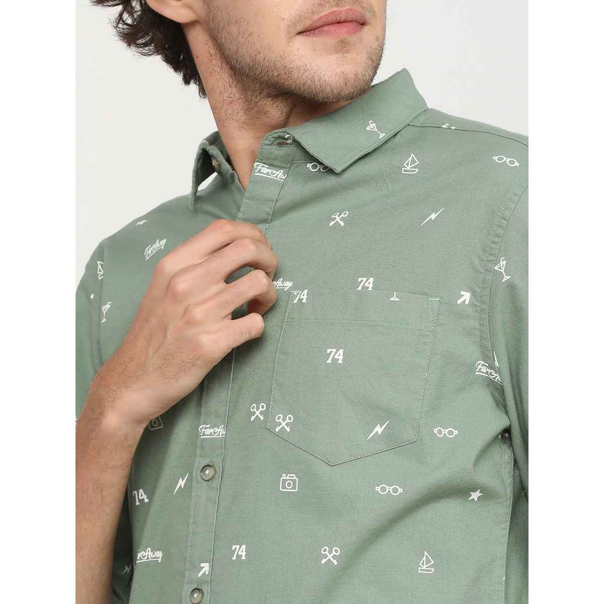 Ketch Men Slim Fit Printed Casual Shirt | Multicolor | S