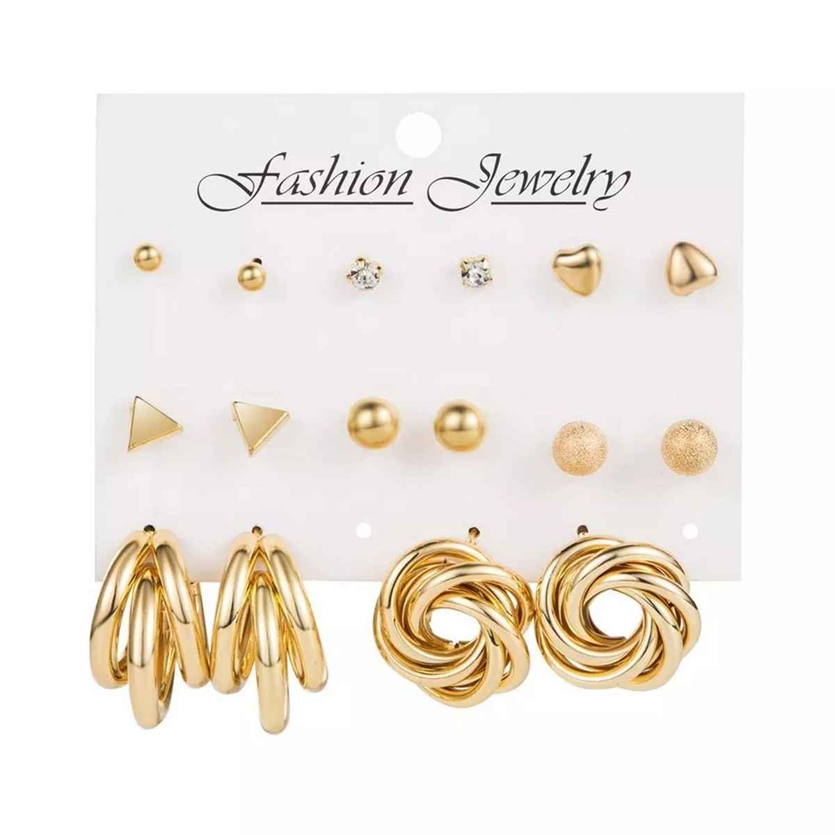 Fashion Frill Women's Drop Earings Gold Onesize
