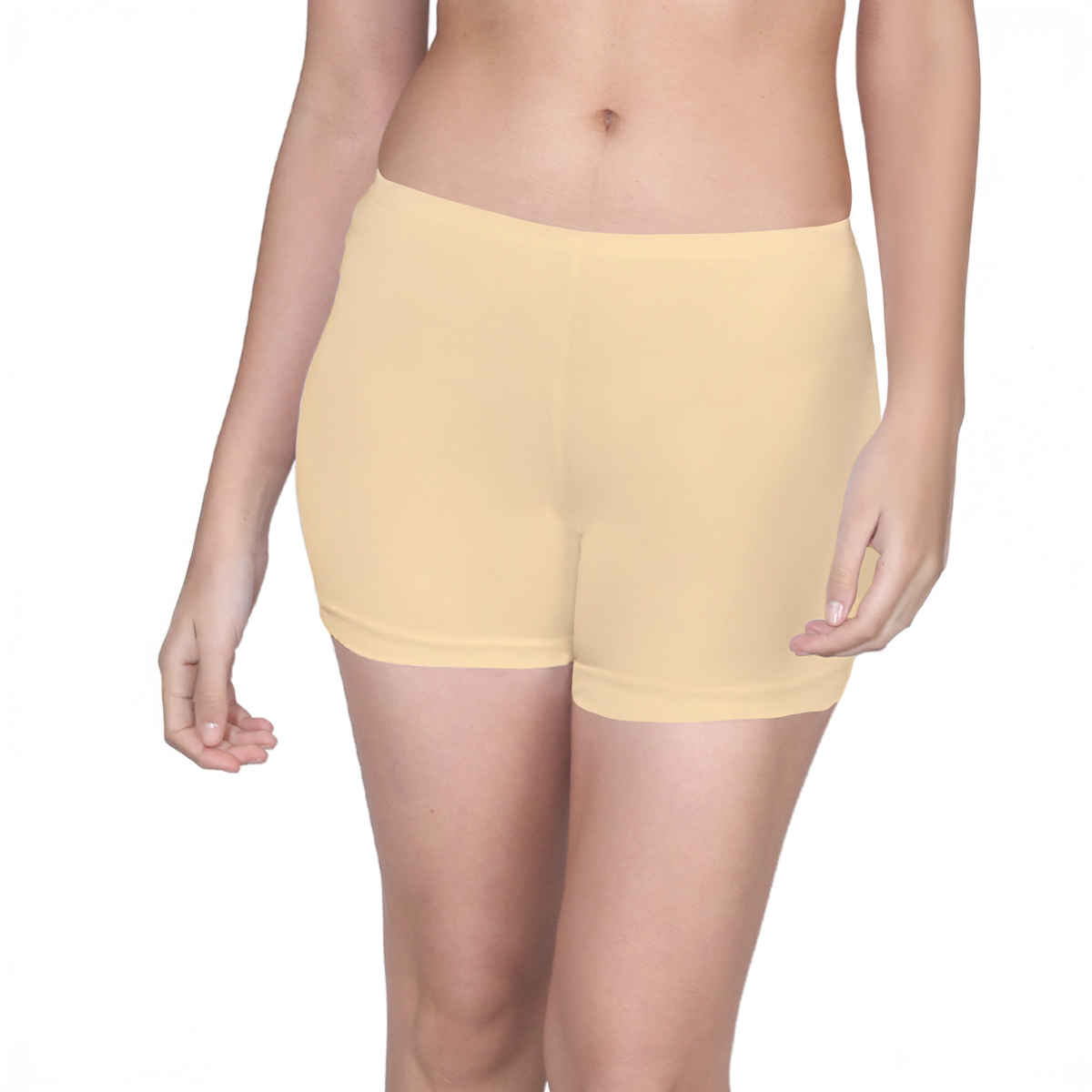 D'Chica High Waist Long Panties For Women's With Full Coverage, No Side Seams Skin -Xl