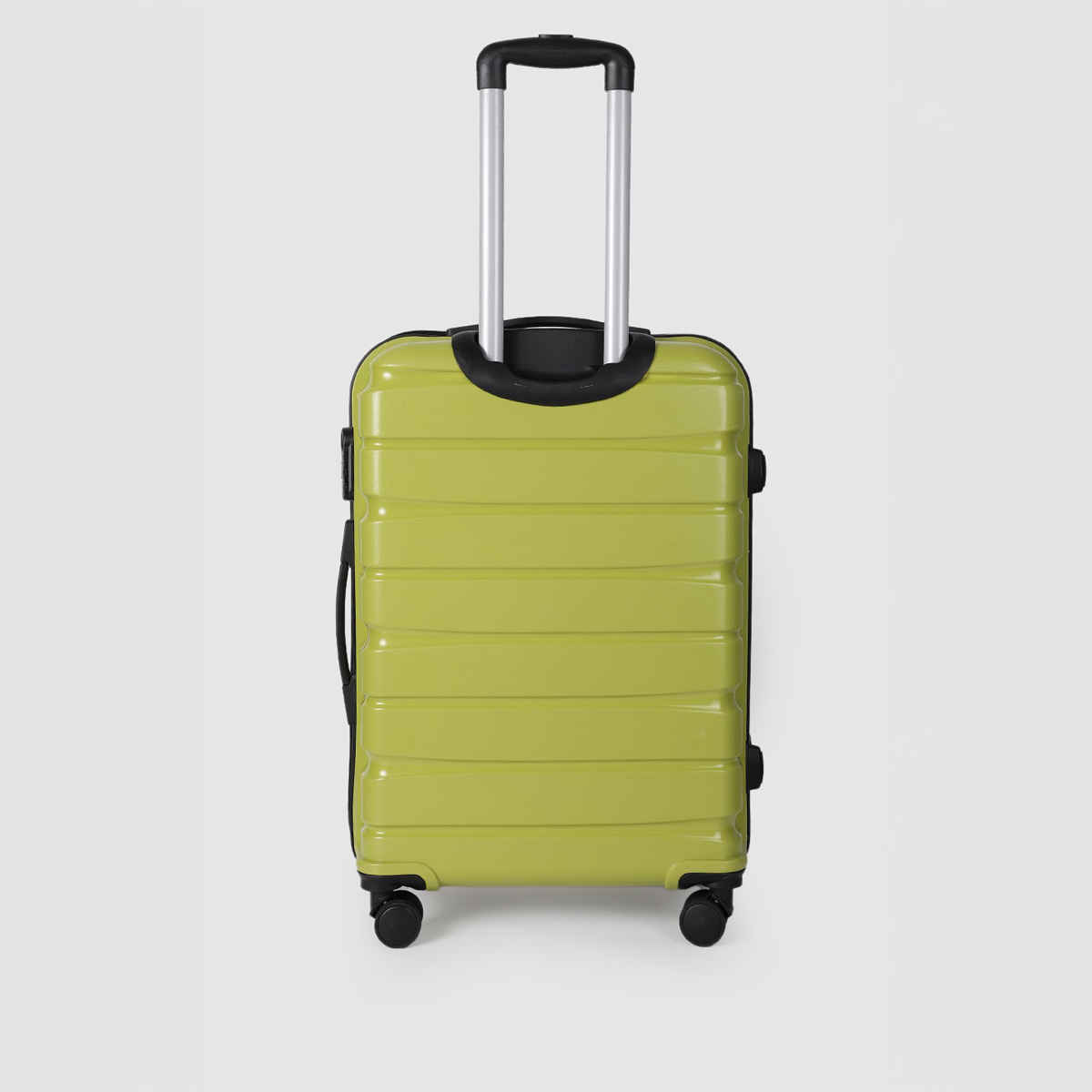 Teakwood Leather 360 Degree Rotation Hard Trolley Bag | Lime Green - Medium