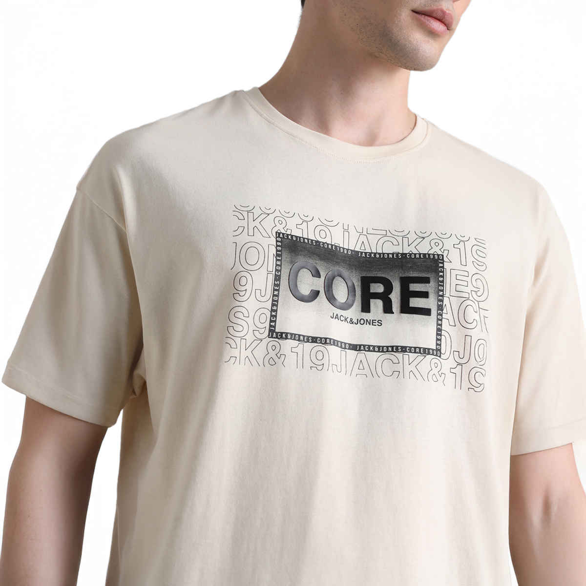 JACK & JONES Men's Boxy fit T-shirt | Brown - M