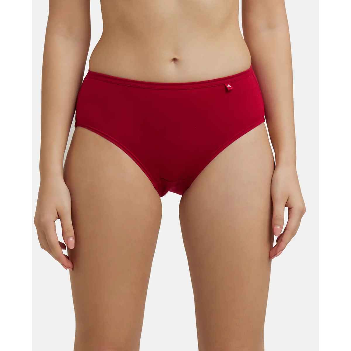 Jockey 1406 Women's Super Combed Cotton Underwear Mid Waist Hipster Panty|PO3 | Multicolor Dark assorted-XXL