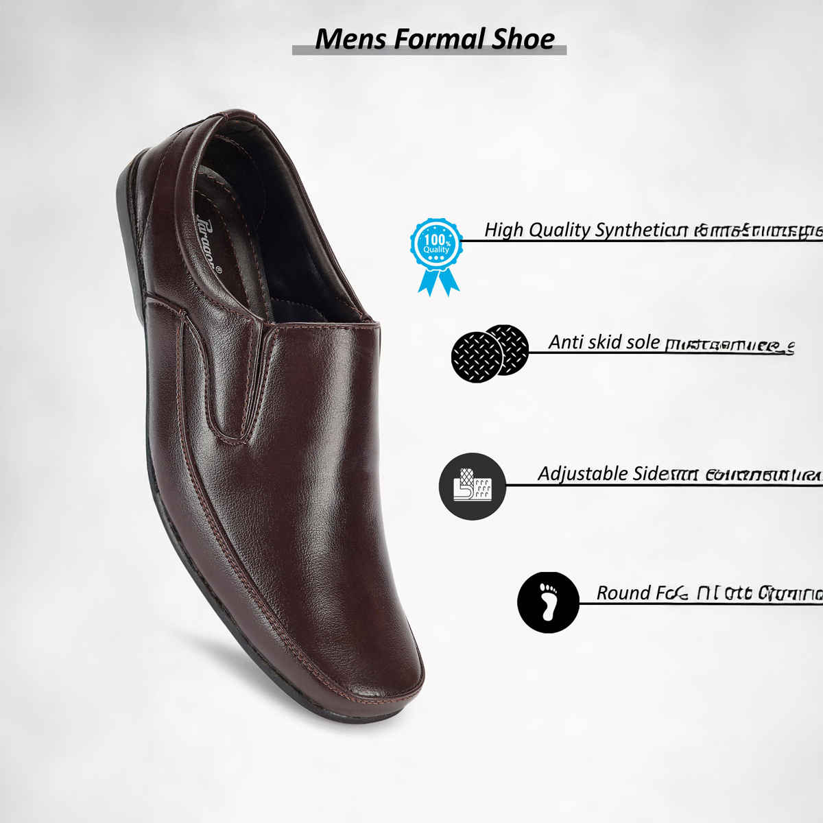 Paragon Men's Brown Pvc Formal Shoes K11240G UK 7