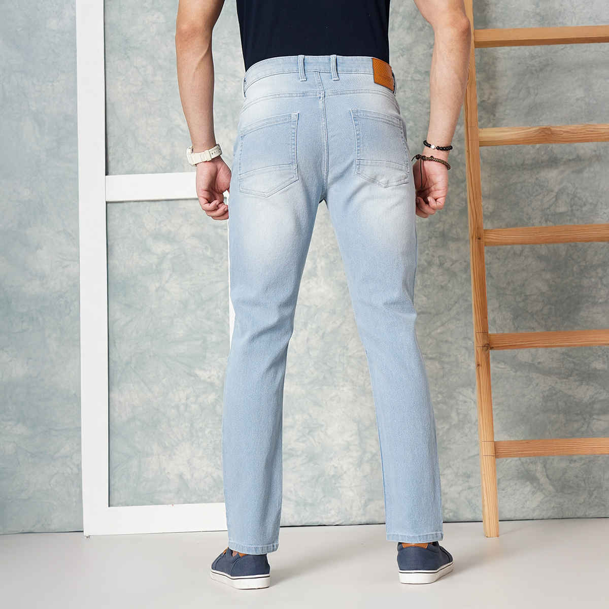 The Indian Garage Co Slim Fit Casual Jeans | Blue - 34