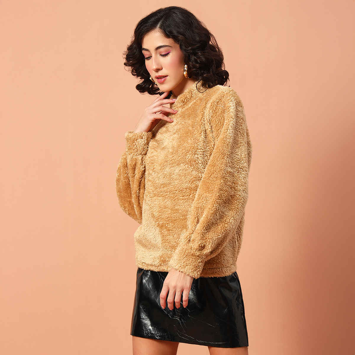 The Dry State Women's Sweatshirt | WJAC 1413F | Camel - XL