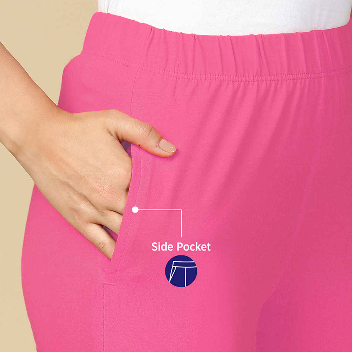 PYNK By Lux Cozi Women's Premium Modern Kurti Pants | Romantic Rani | Free Size