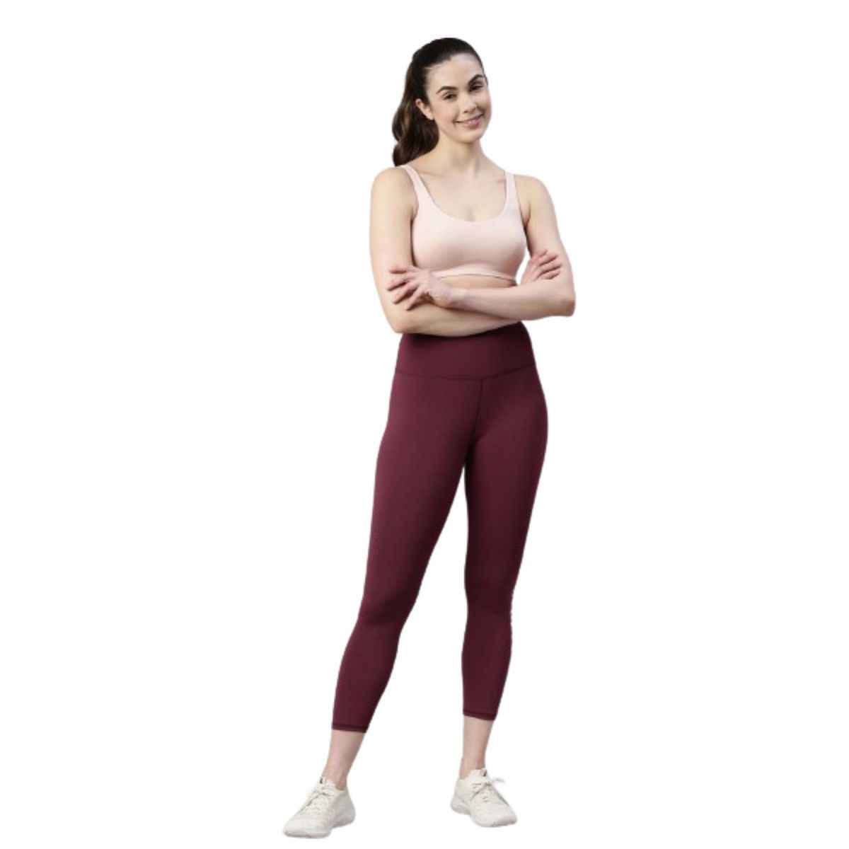 Enamor Women's SB06 Cotton Lounge Sports Bra | High Coverage | Non Padded | Wirefree | Pearl | L