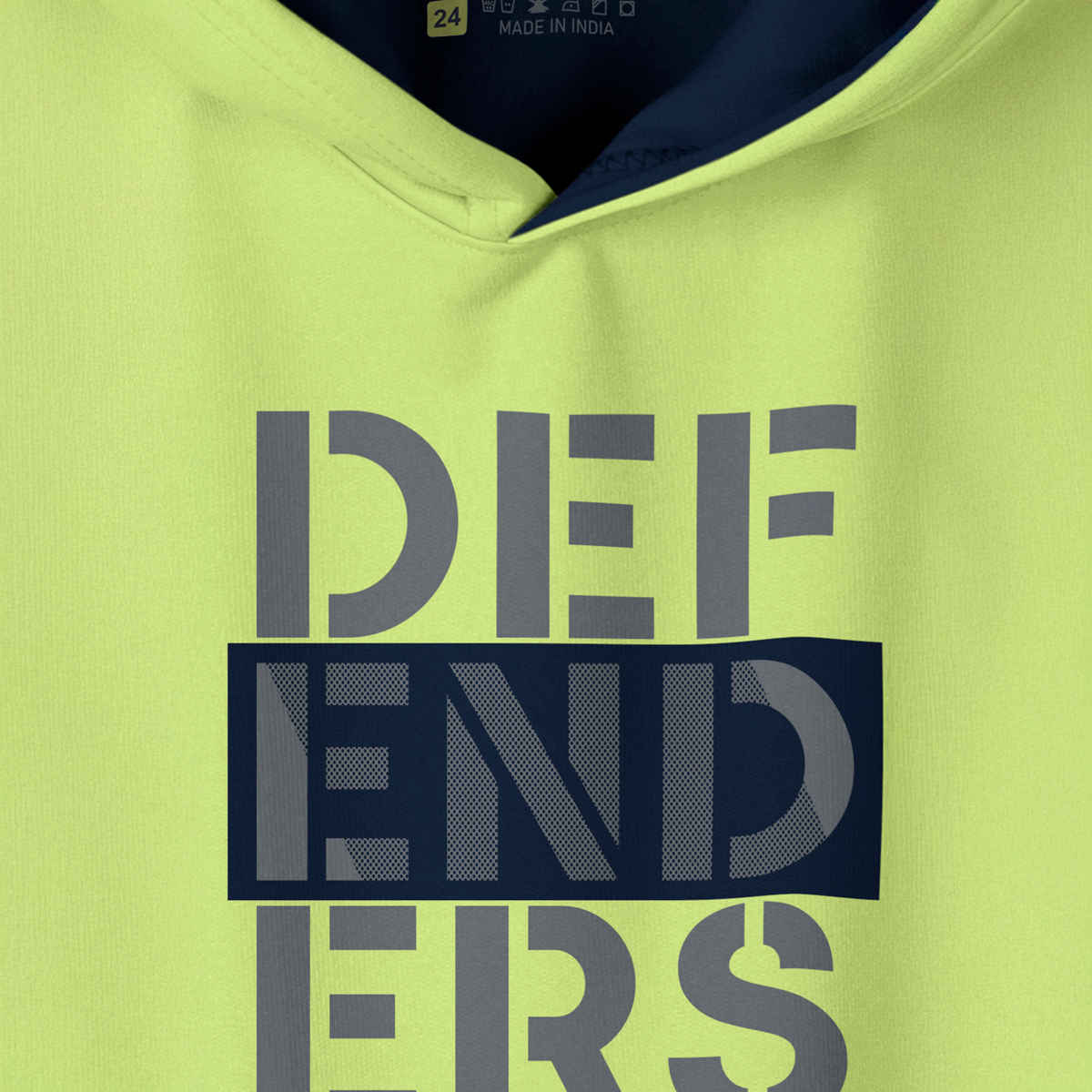 Hellcat Boy's Printed Cotton Blend Hoodie T-Shirt | Green | 3-4 Years