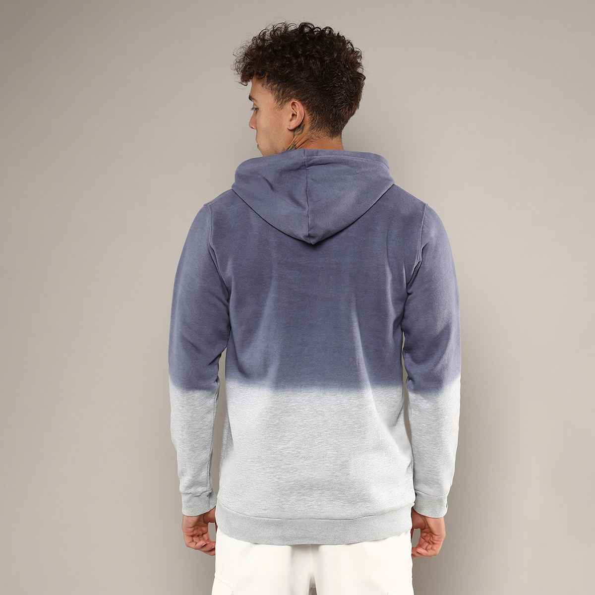 Campus Sutra Men's Hooded Sweatshirt | Blue - M