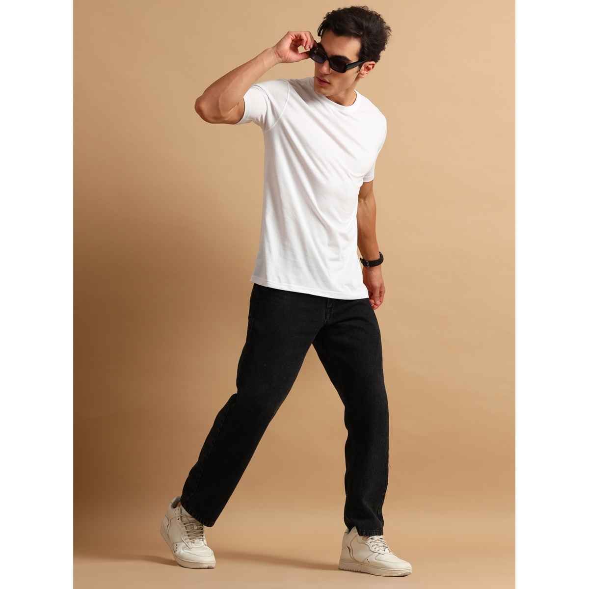 Bushirt Men's Solid T-shirt | White - L