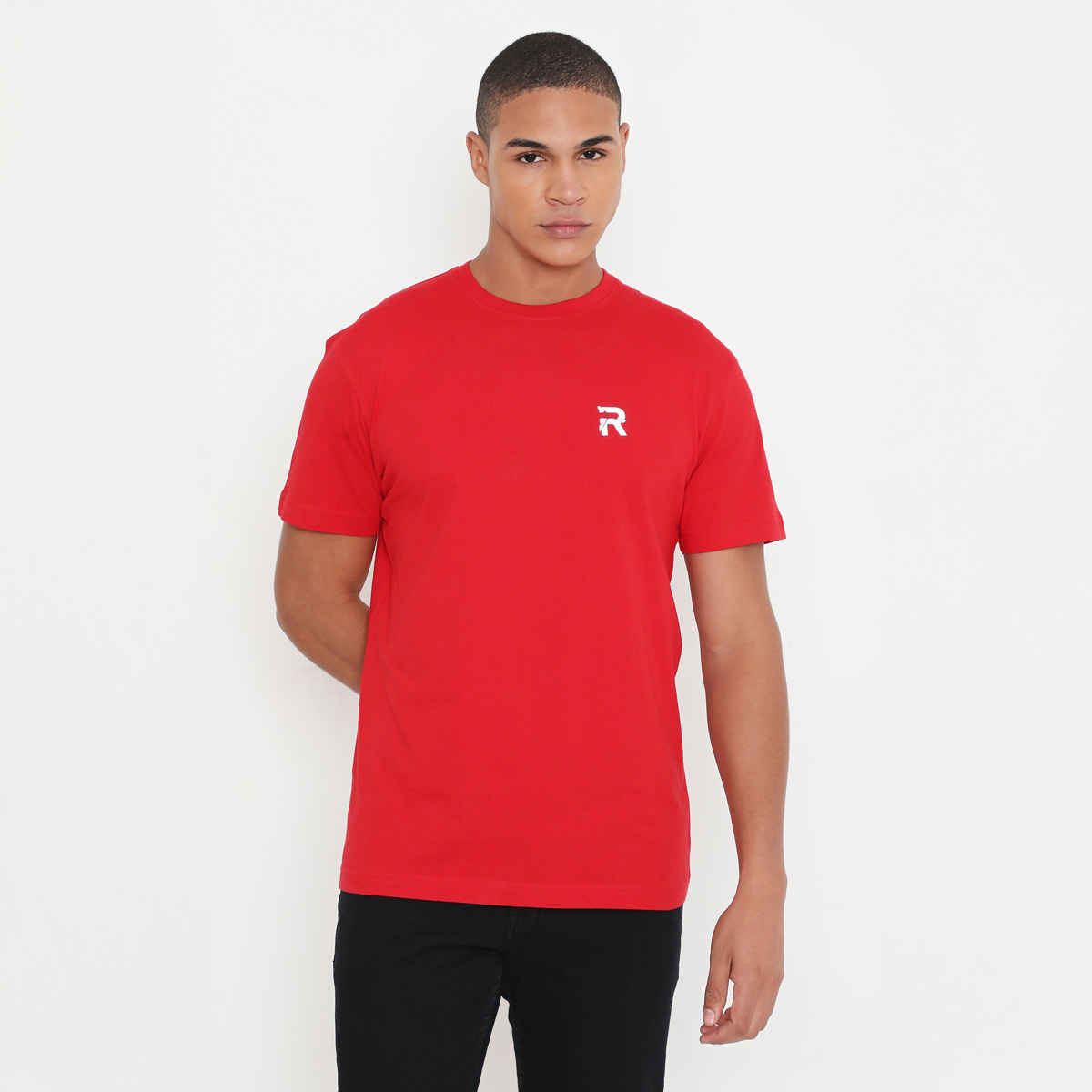 Rivolta Men's Round Neck T-Shirt | Red 001 | XXL