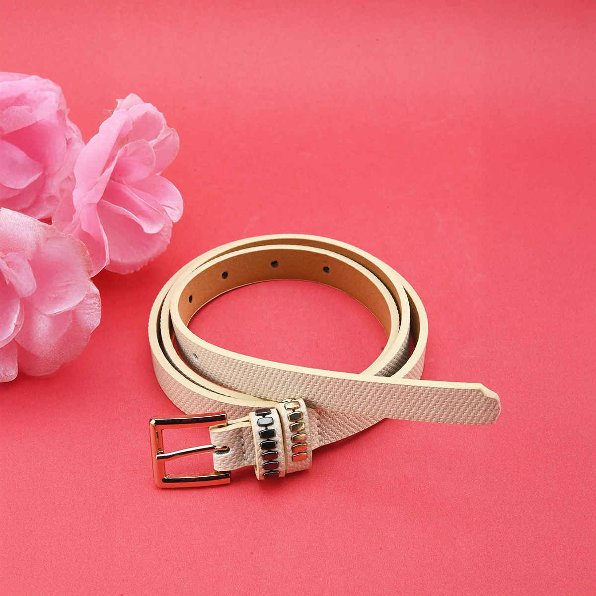 Buckleup Women's Belt | Model-Bublt2152 | White