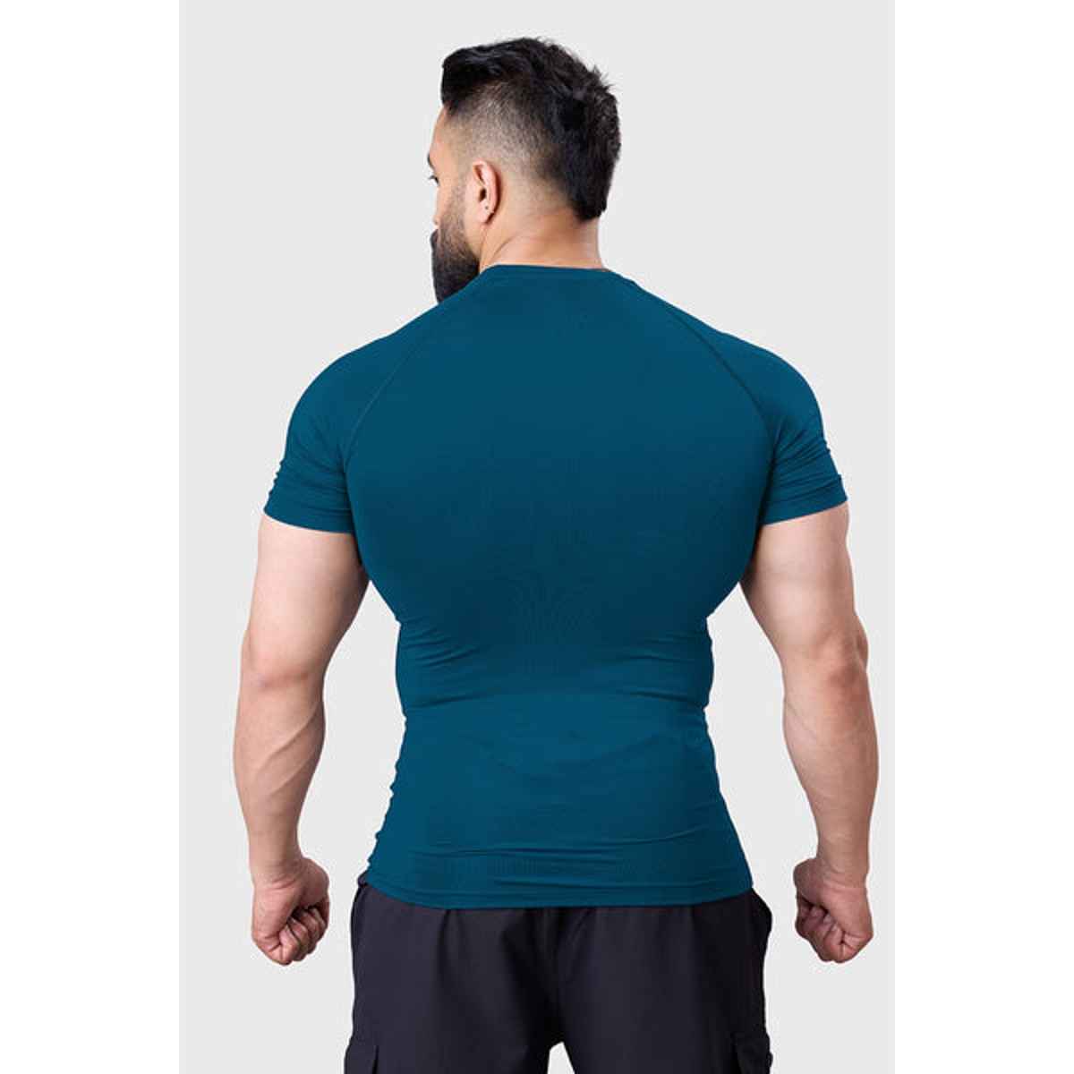 Fuaark Men's Compression GYM T-shirt | Teal - L