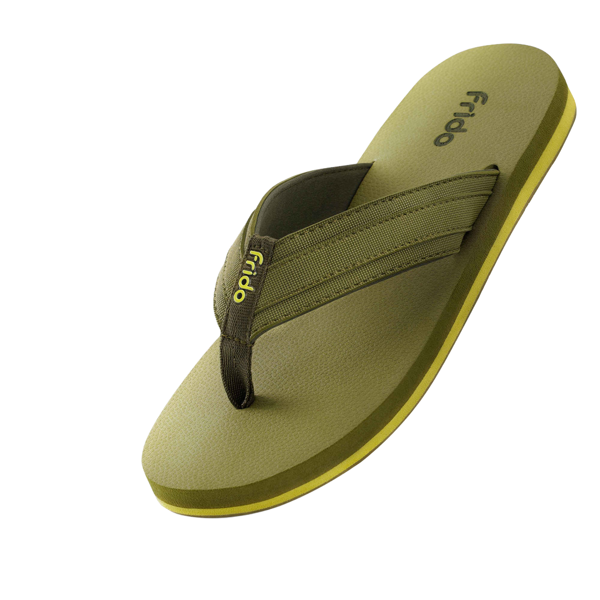 Frido Unisex Cloud Comfort Slippers with Anti-Skid Sole | Olive Green - UK 7