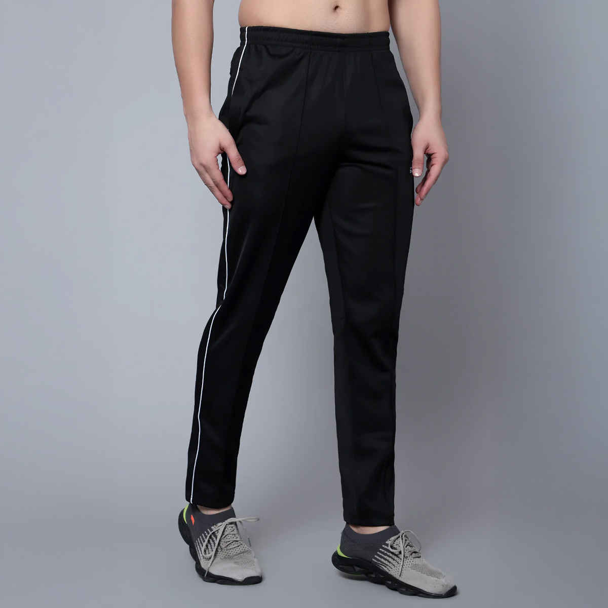 Shiv Naresh Men's Trackpant | 550 - Black-White | 2XL