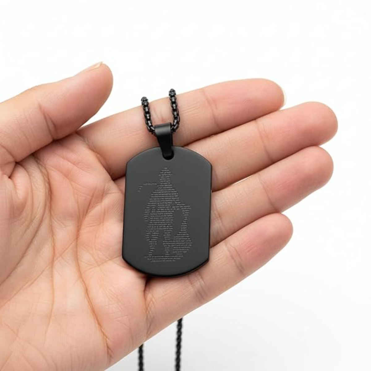 The Opal Factory Hanuman Chalisa Pendant with Gada | Black