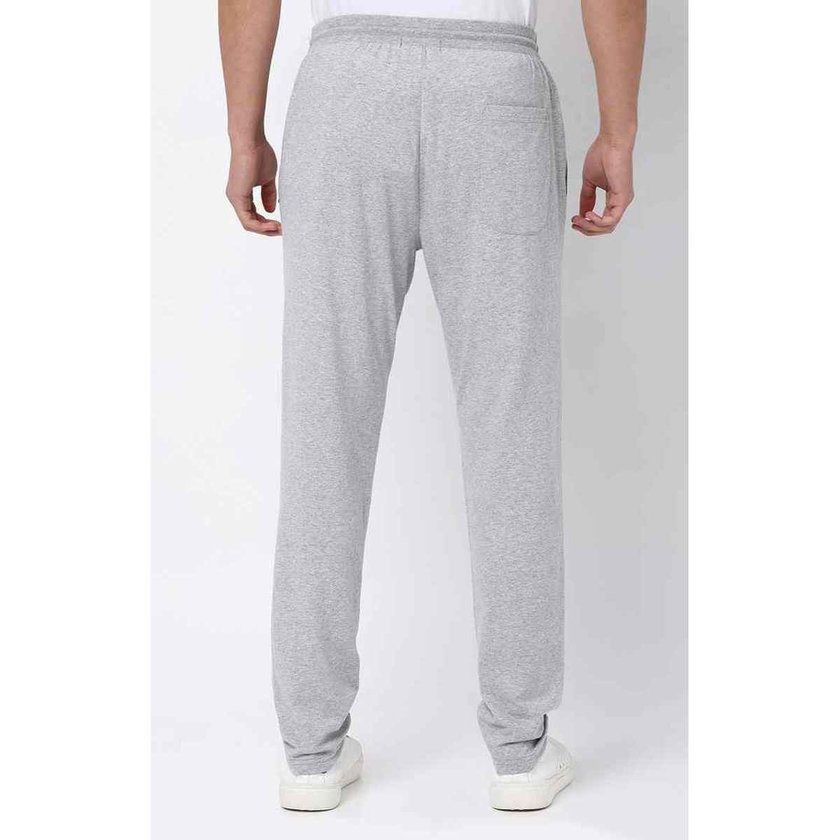 Underjeans by Spykar Men's Pure Cotton Pyjama | Grey Melange - L