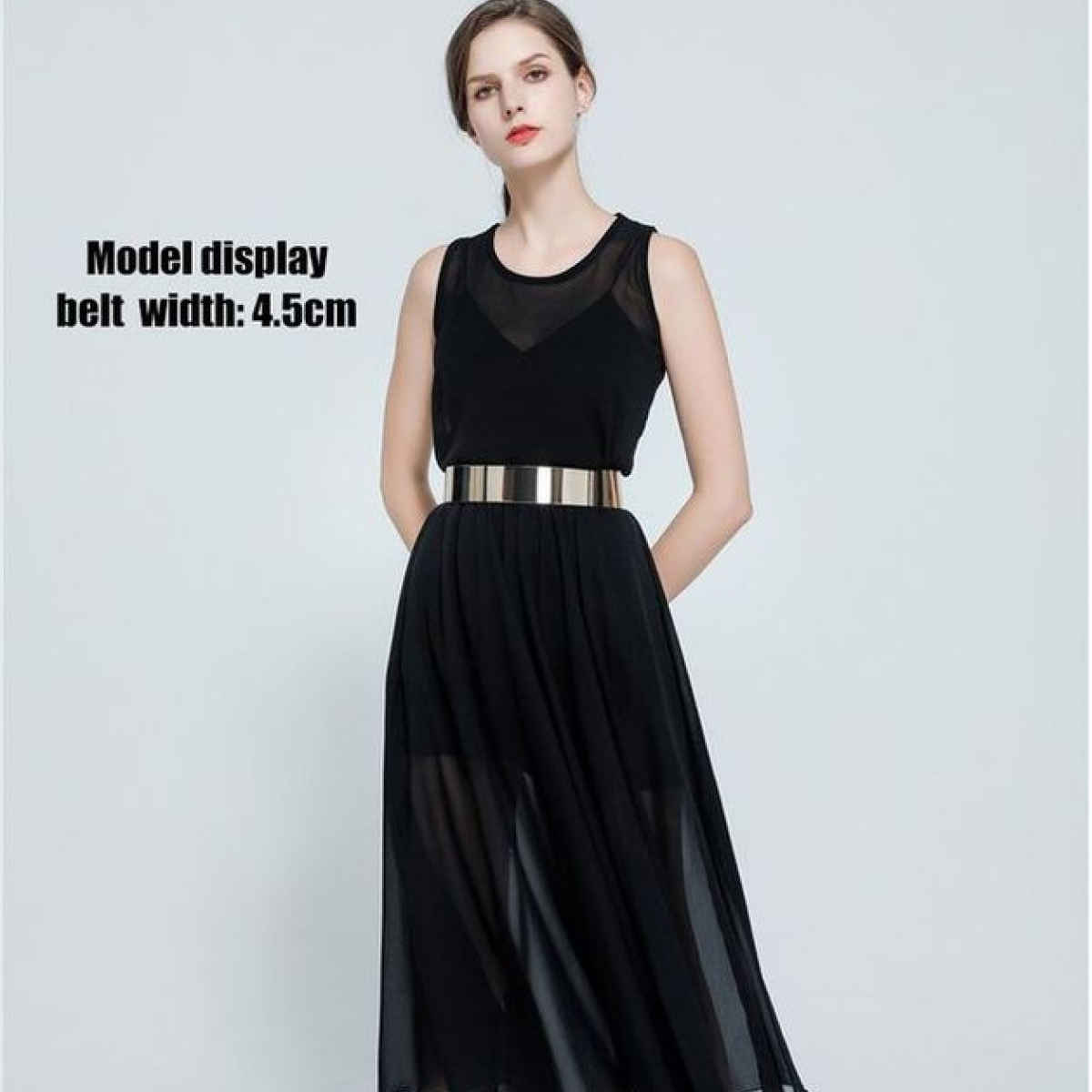 YouBella Jewellery Celebrity Inspired Adjustable Metal Plate Type Golden Kamarband Waist Belt (S-3)