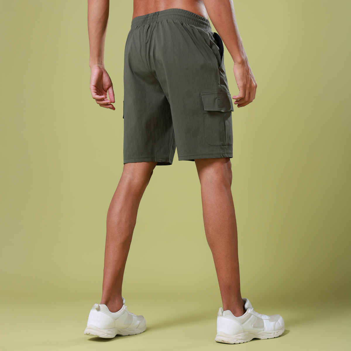 Technosport Men Poly Solid Slim Fit Sports Shorts with TS FLEXI | Beetle | XL