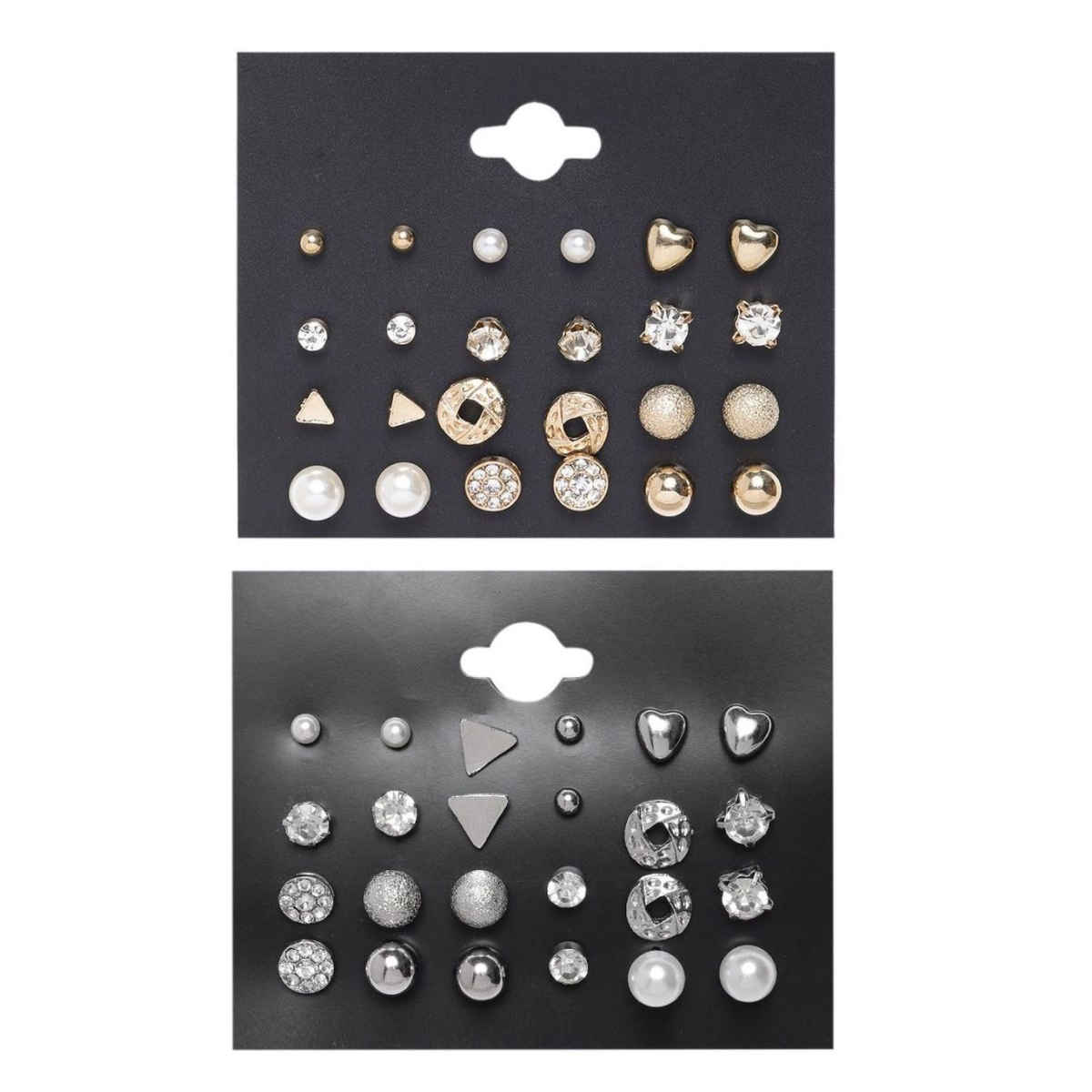 YouBella Jewellery Gold Plated Combo Of 24 Stud Tops Earings For Girls And Women