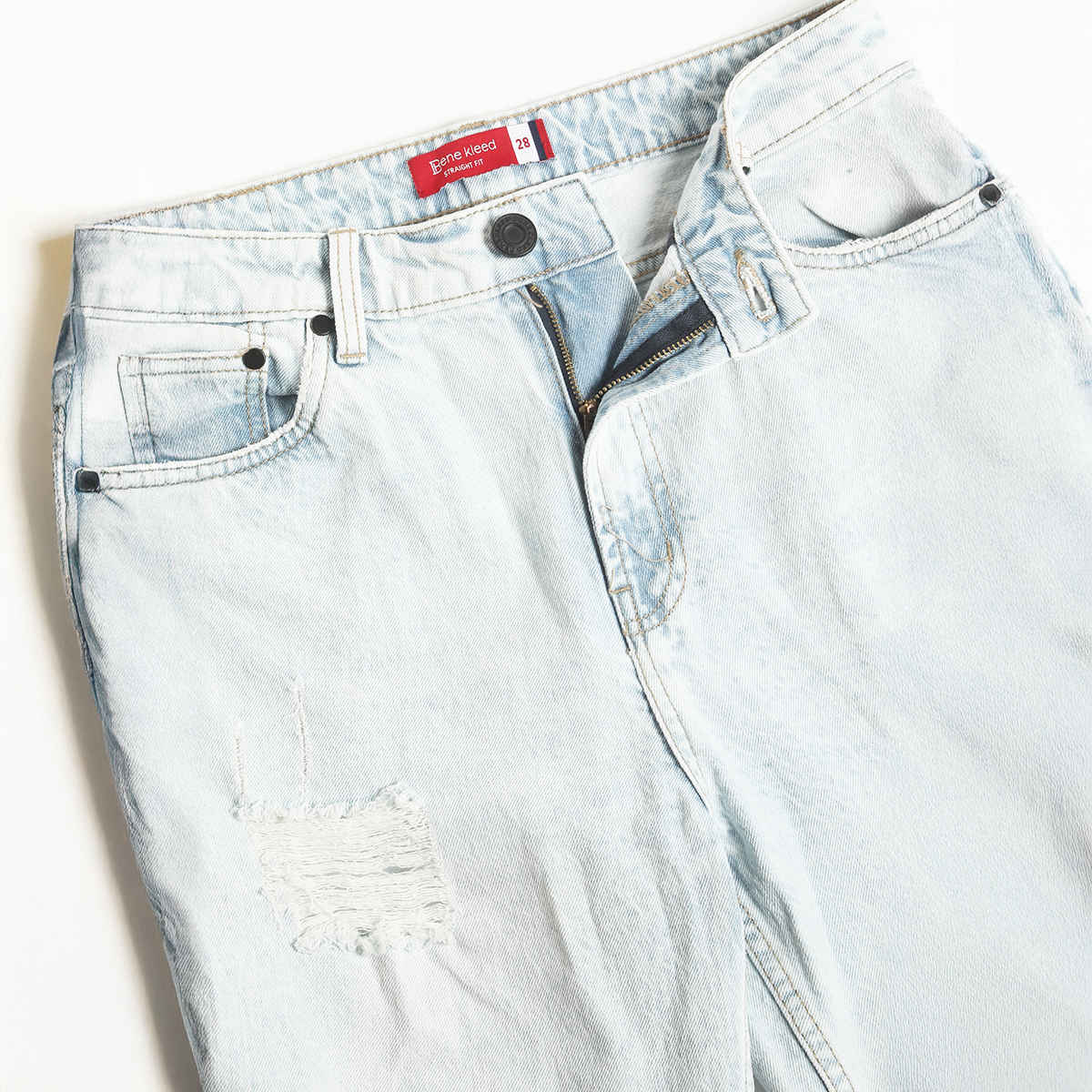 Bene Kleed Women's Straight Denim Trousers | Light Blue - 30