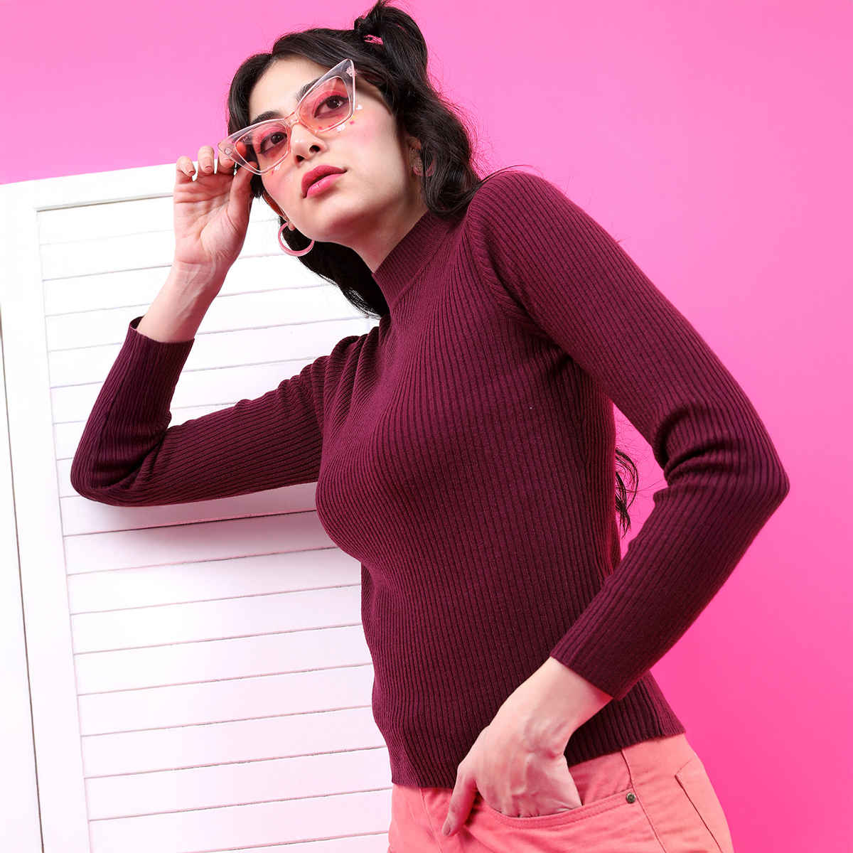 Tokyo Talkies Women's Pullover | Maroon - L