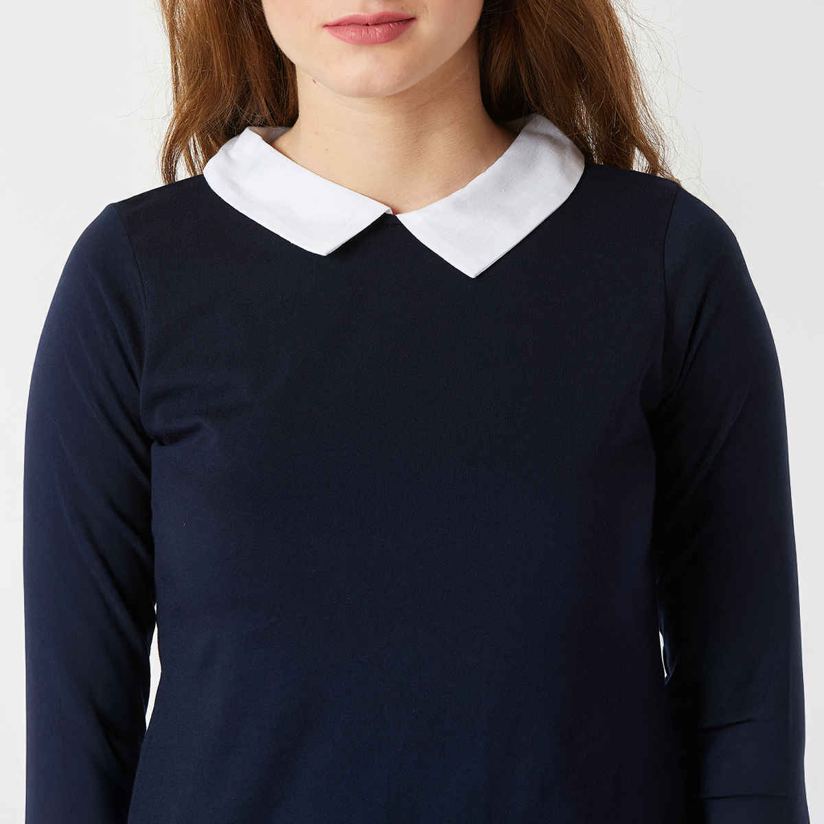 Miss Chase Women's Screen Time Collared Top | Navy Blue | XL