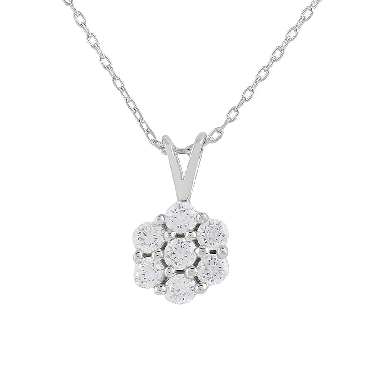 Voylla 925 Sterling Silver Cz Blue Stone Pendant With Chain