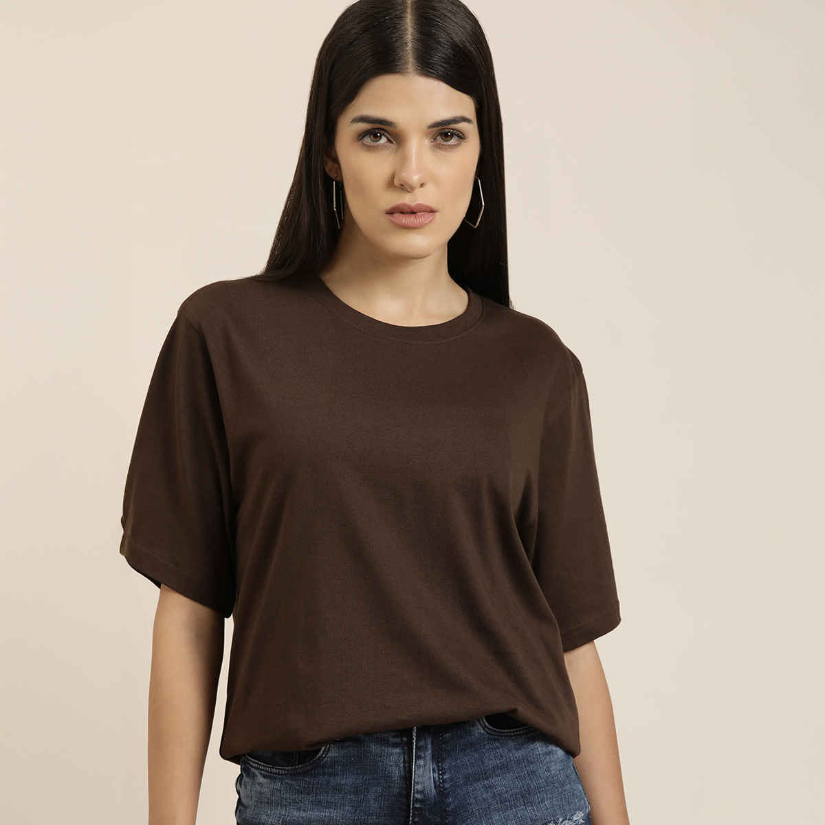 Dillinger Women's T-shirts | DLWOP001CHO | Chocolate Brown - XL