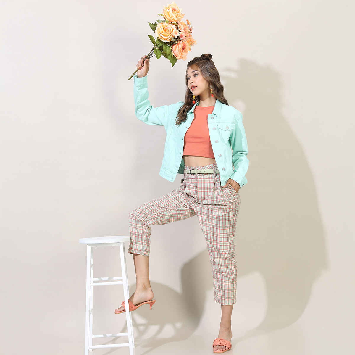 Tokyo Talkies Women's Denim Jacket | Green - XL