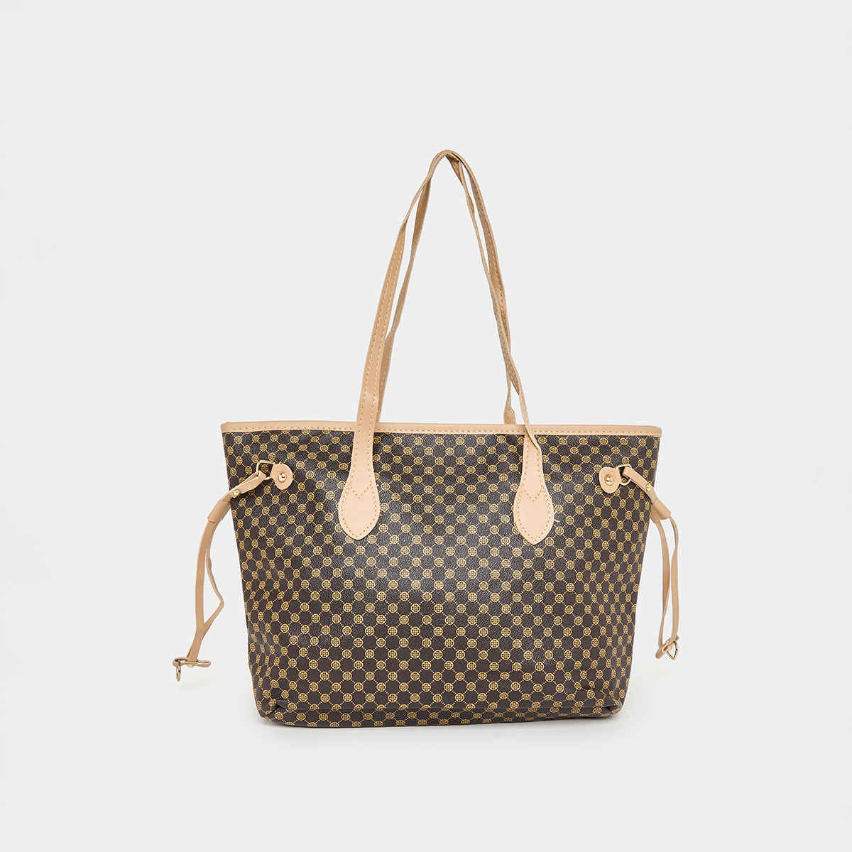 Styli Women's Monogram Print Shoulder Bag | Brown