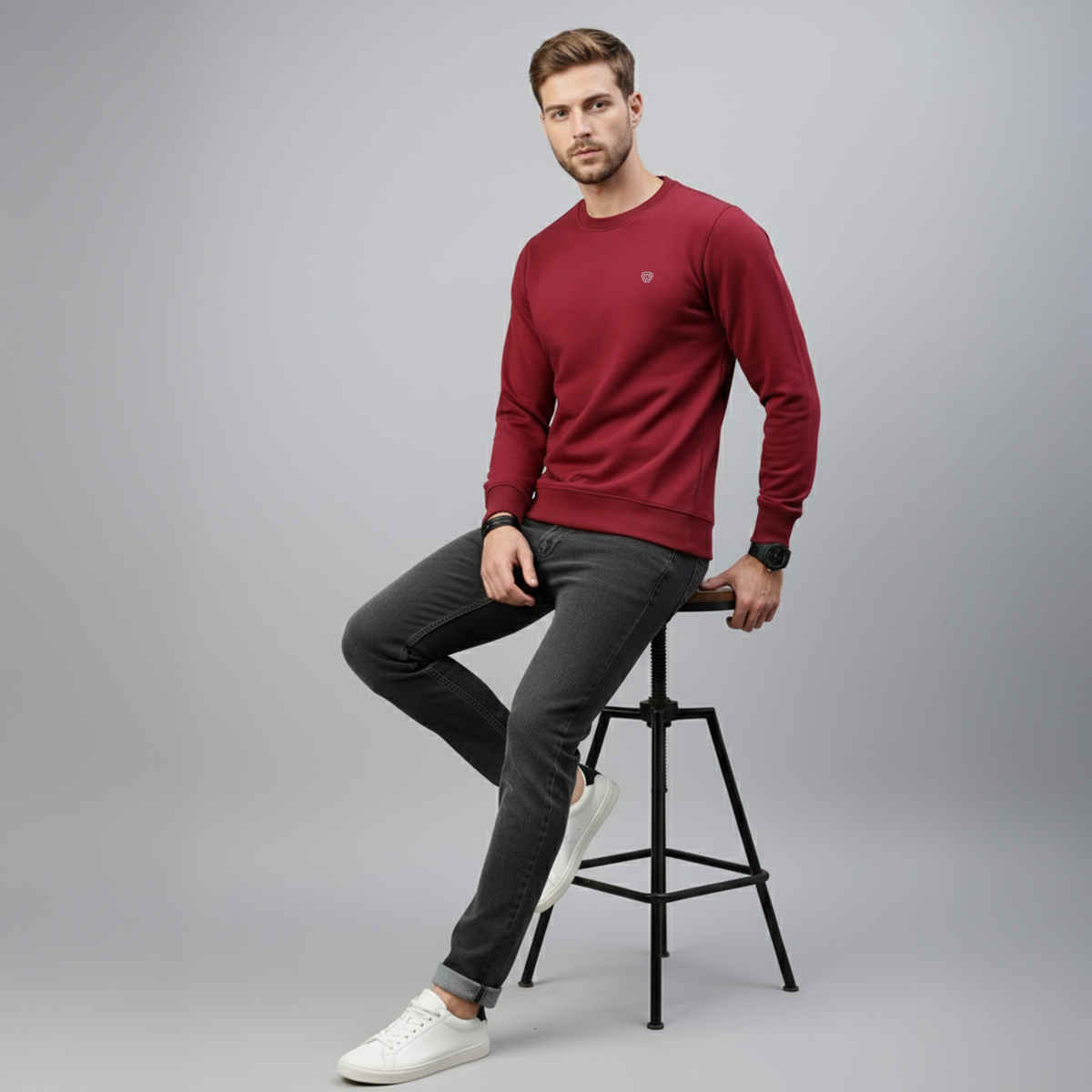 Lux Cozi Men's Sweatshirt Warmth Meets Everyday Fashion | Maroon - XL