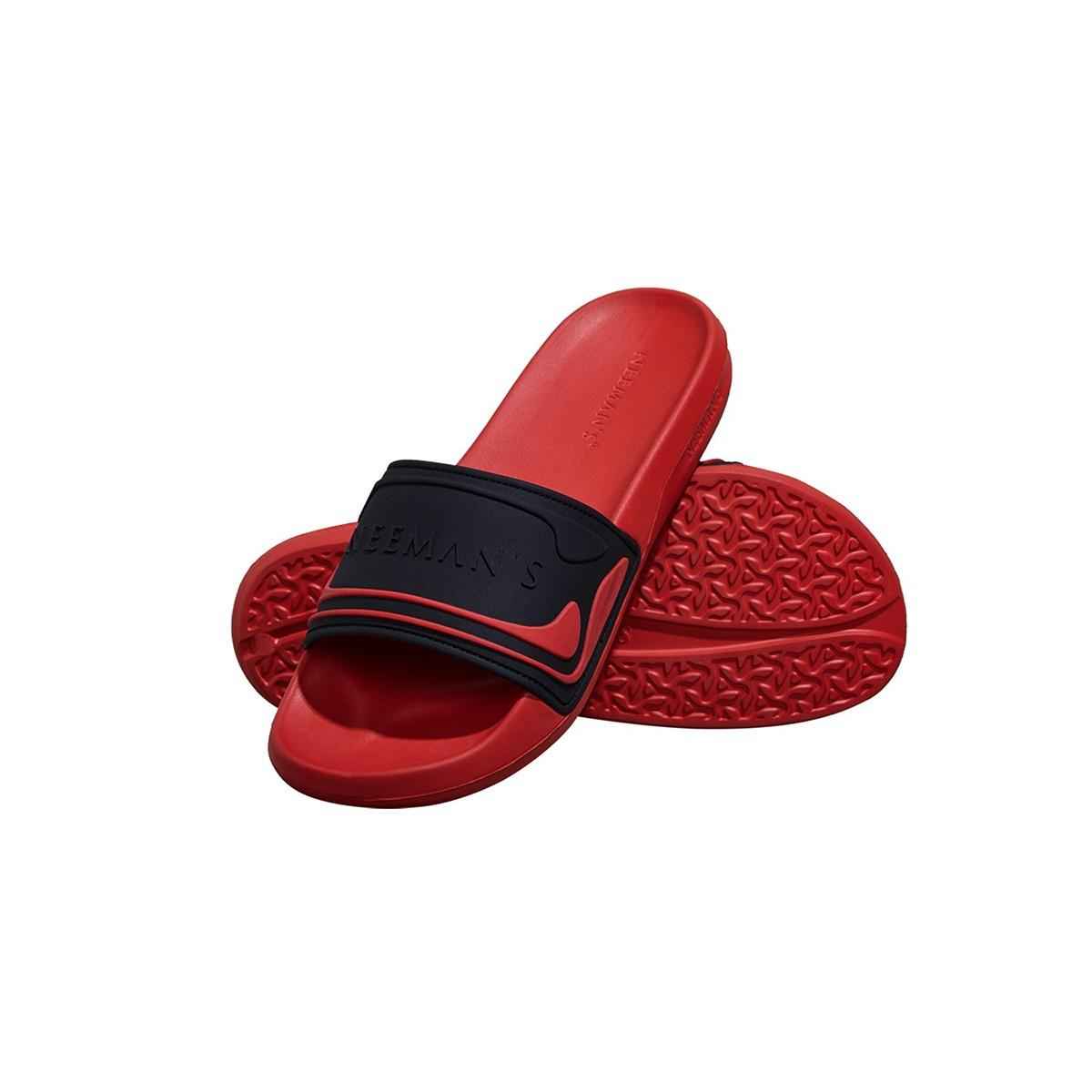 Neeman's Travel Slides | Black / Red | Size-9