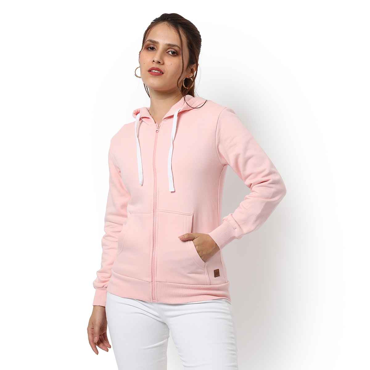 Campus Sutra Women's Hoodie | Pink - M
