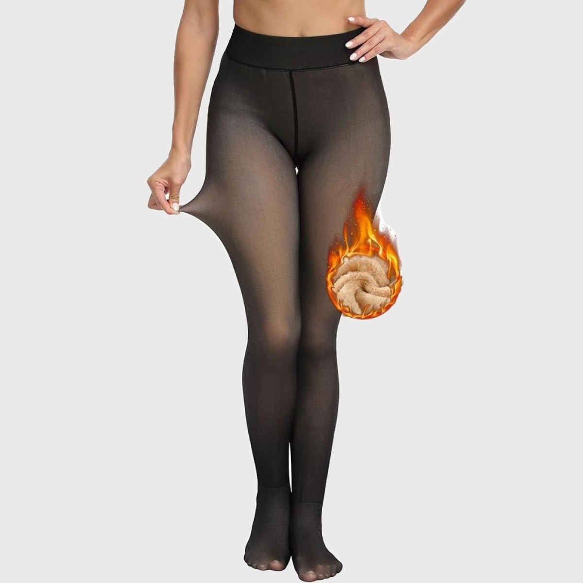 Blinkin Velvet Touch Thermal Stockings For Women - Dualtone Warm Fleece Leggings | Free Size