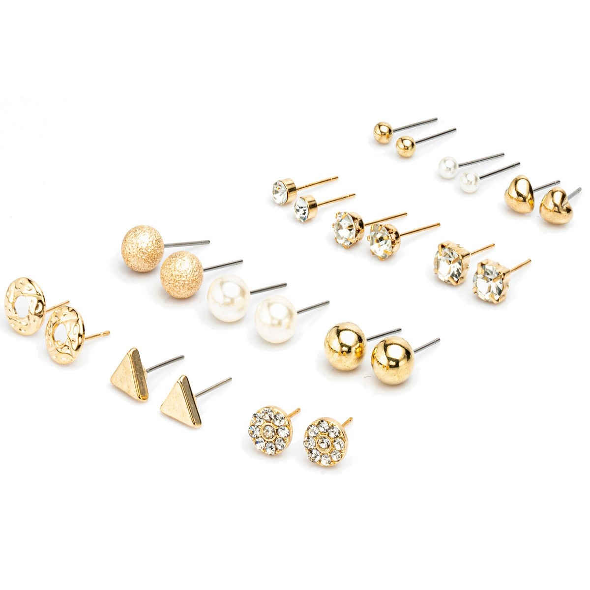 Fashion Frill Women's Stackable Earings Gold Regular