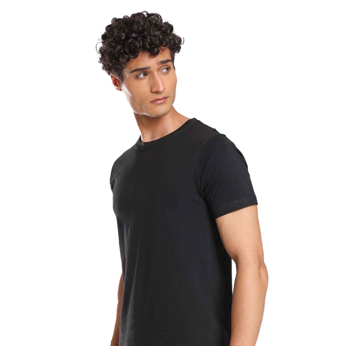 Nobero Men's Plain Classic Fit T-shirt | Black - L