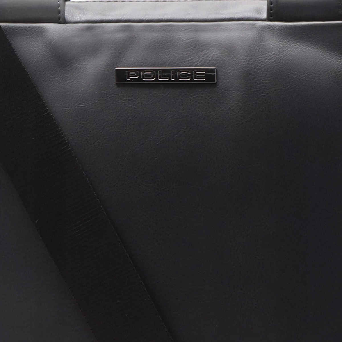 Police Men's Artificial Leather 2 L Messenger Bag | Black and Dark Navy - Free Size