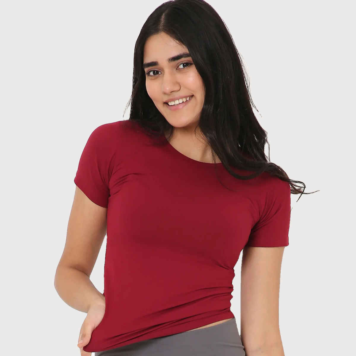 Terractive Women's Cuddle Baby T | TA10011M-M | Maroon - M