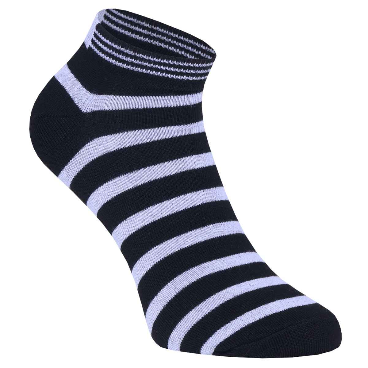 Beyond Unisex Striped Cotton Low Cut Socks | Assorted - Free Size