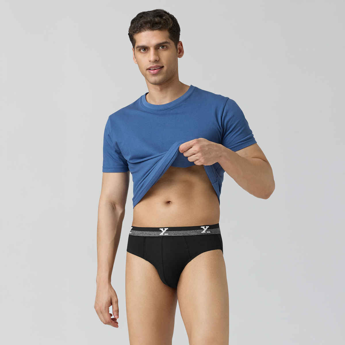 XYXX Men's Cotton Solid Briefs, Pack of 1, Jet Black| M