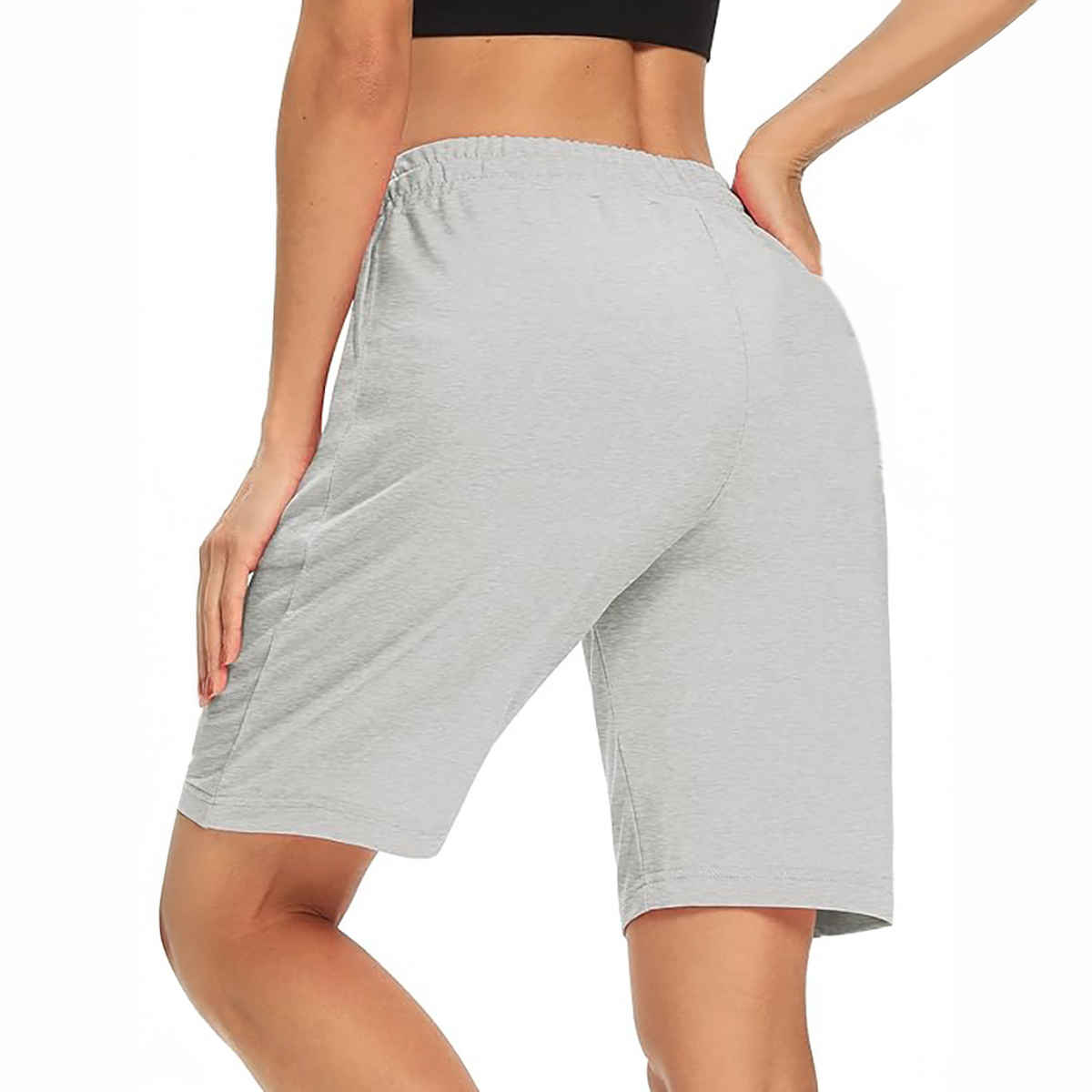 Hotfits Women's Solid Regular Casual Shorts | Grey - S