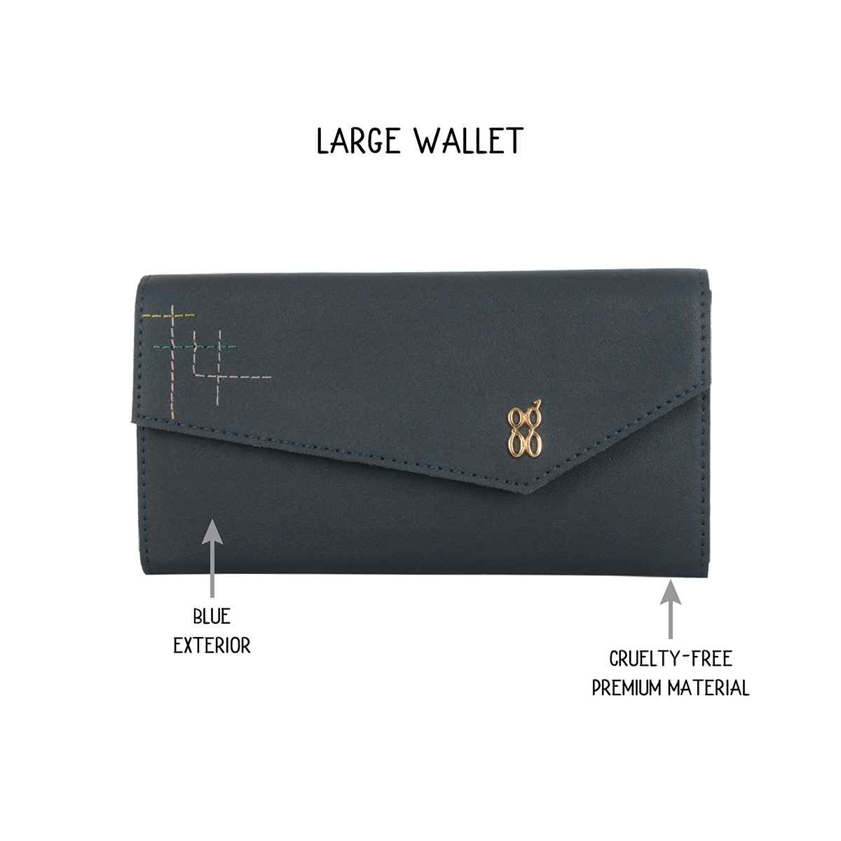 Baggit Women Ombryi Harmonium Wallets | Navy Blue