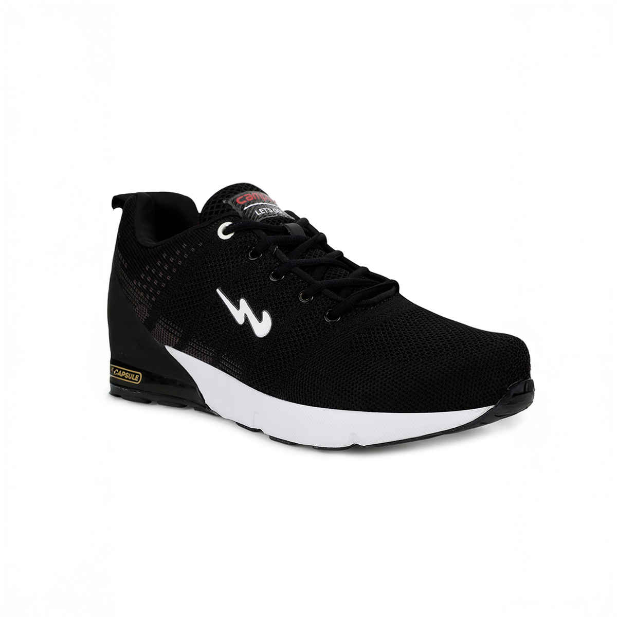 Campus Syrus Black Grey Men's Running Shoes - UK 7