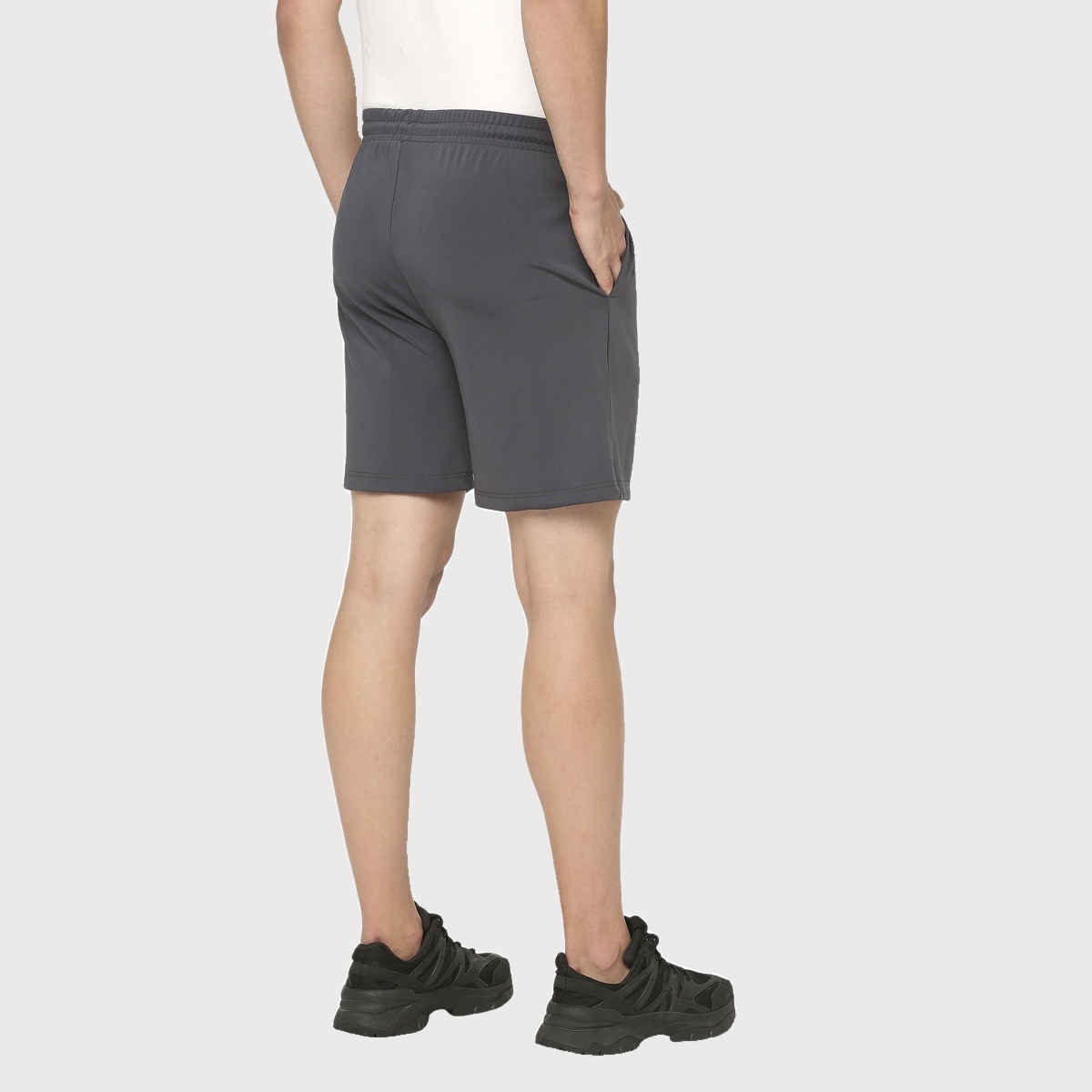 PlayR Men's Running Run Shorts 92% Polyester 8% Spandex | Dark Grey - S