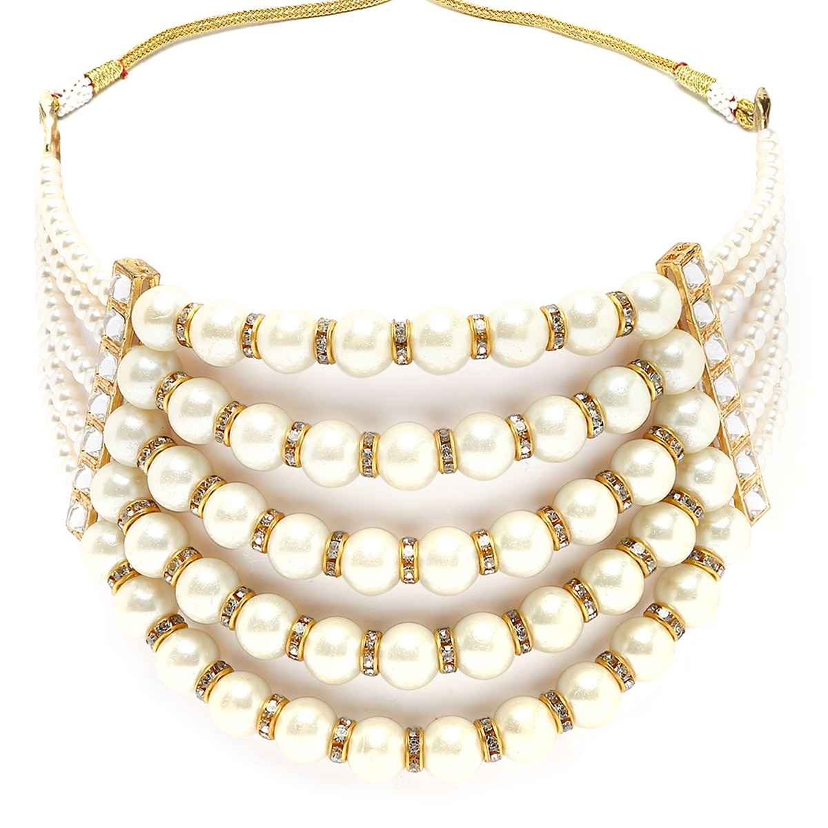 Karatcart Women's Jewellery Set White and Gold | 11017423