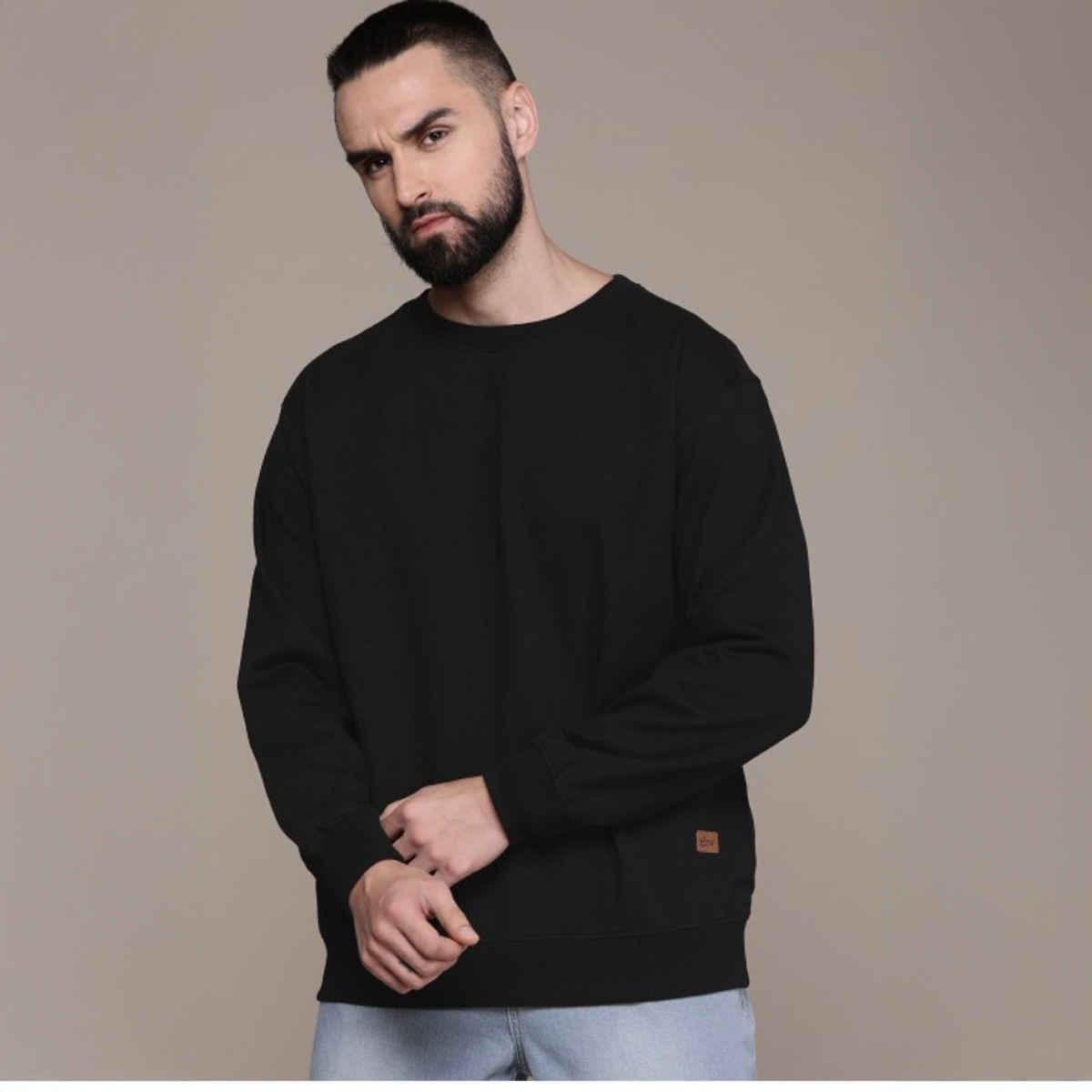 Outlaws Men's Cotton Rich Premium Sweatshirt | Black - M