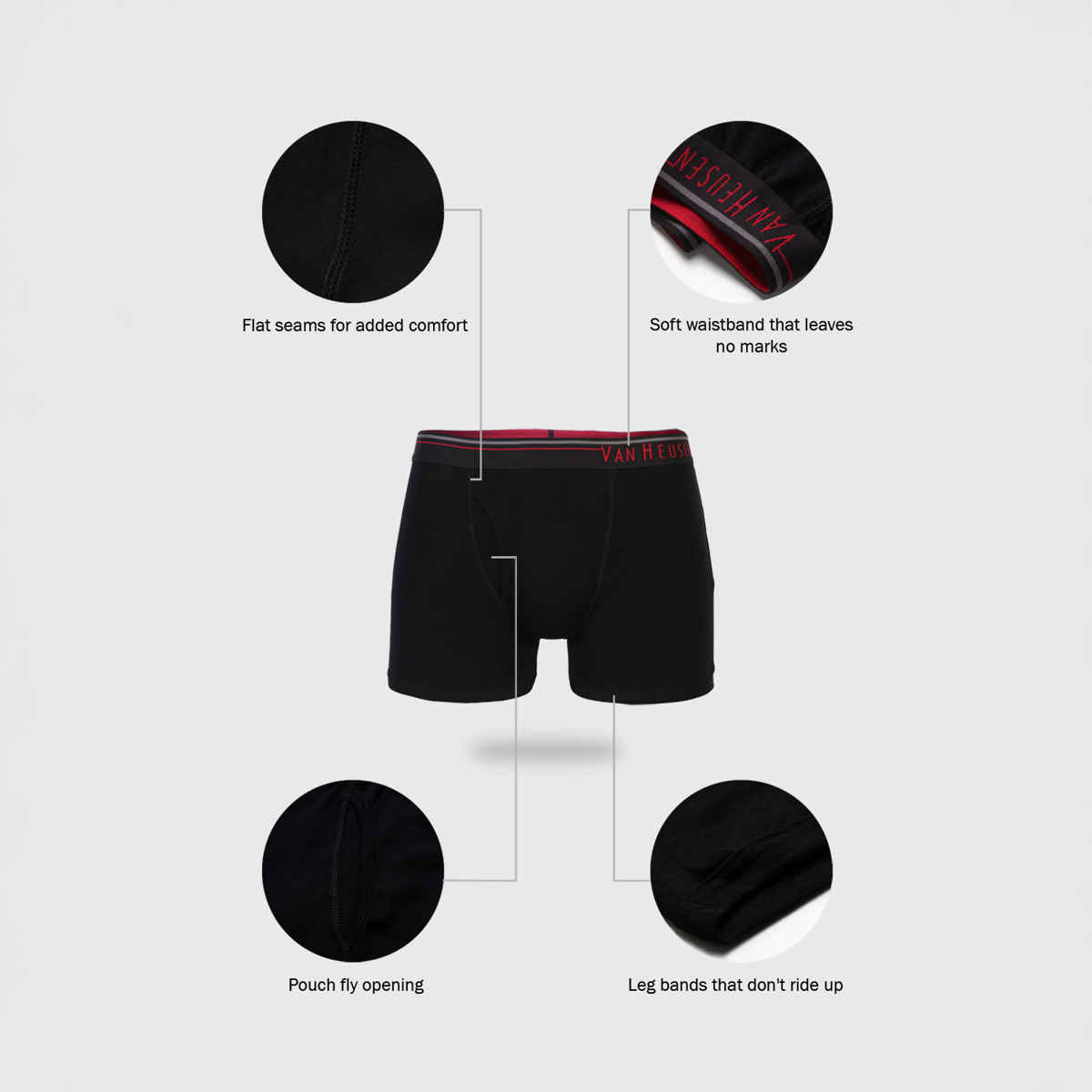 Van Heusen Apparel Men's Solid Anti Bacterial & Colour Fresh Boxer Brief (Colour May Vary) - XL