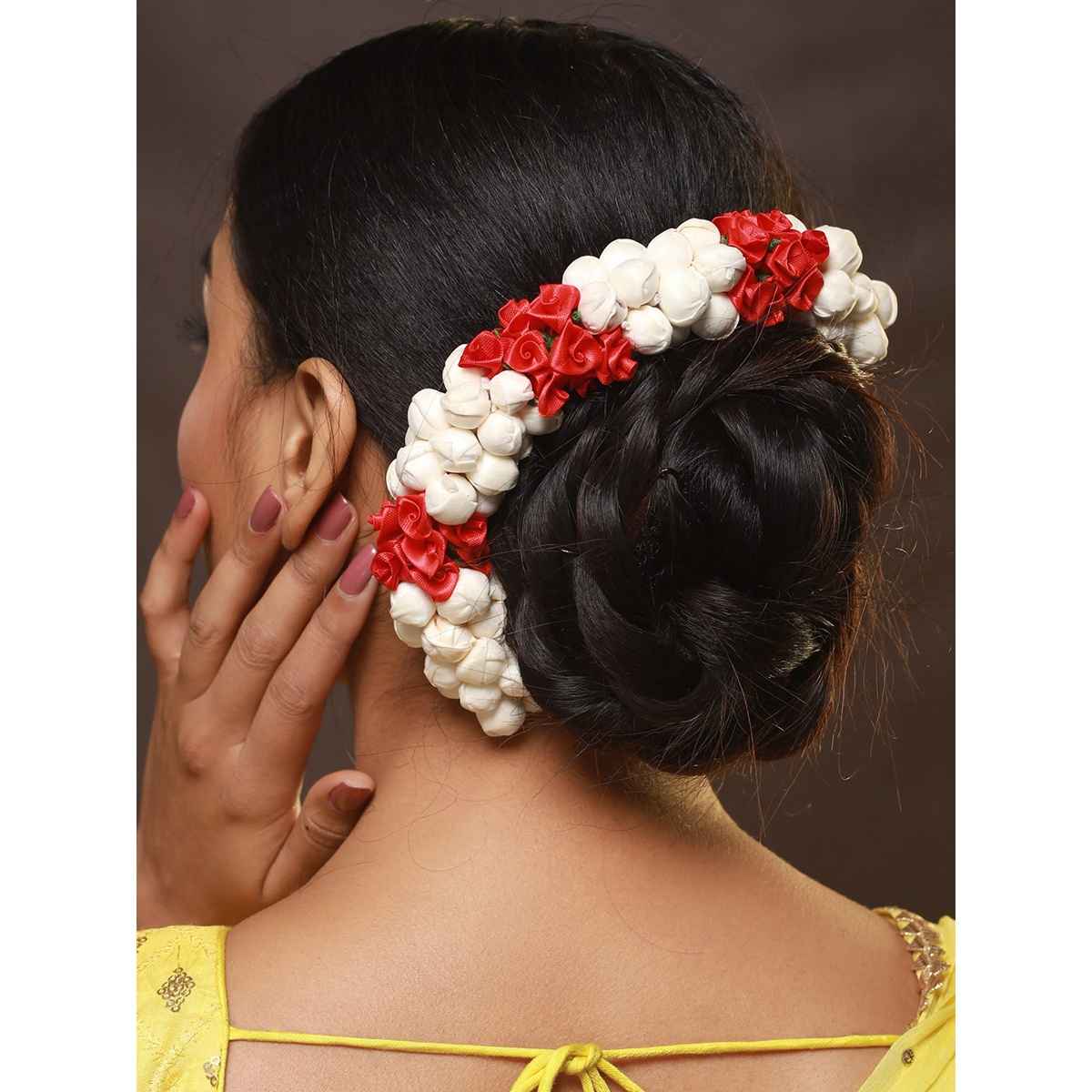 Aatmana Women Artificial Flower Embellished Hair Bun